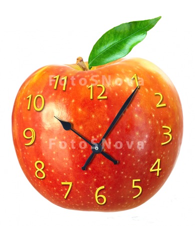 apple_clock_fruit_time_food_di